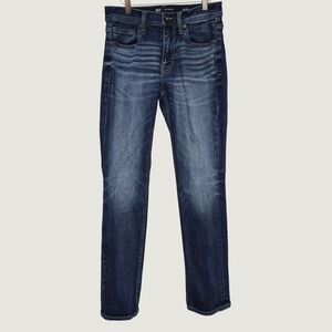 BKE Jake Straight Jeans Mens 30x32 Dark Wash Embroidered Pocket Rugged Western